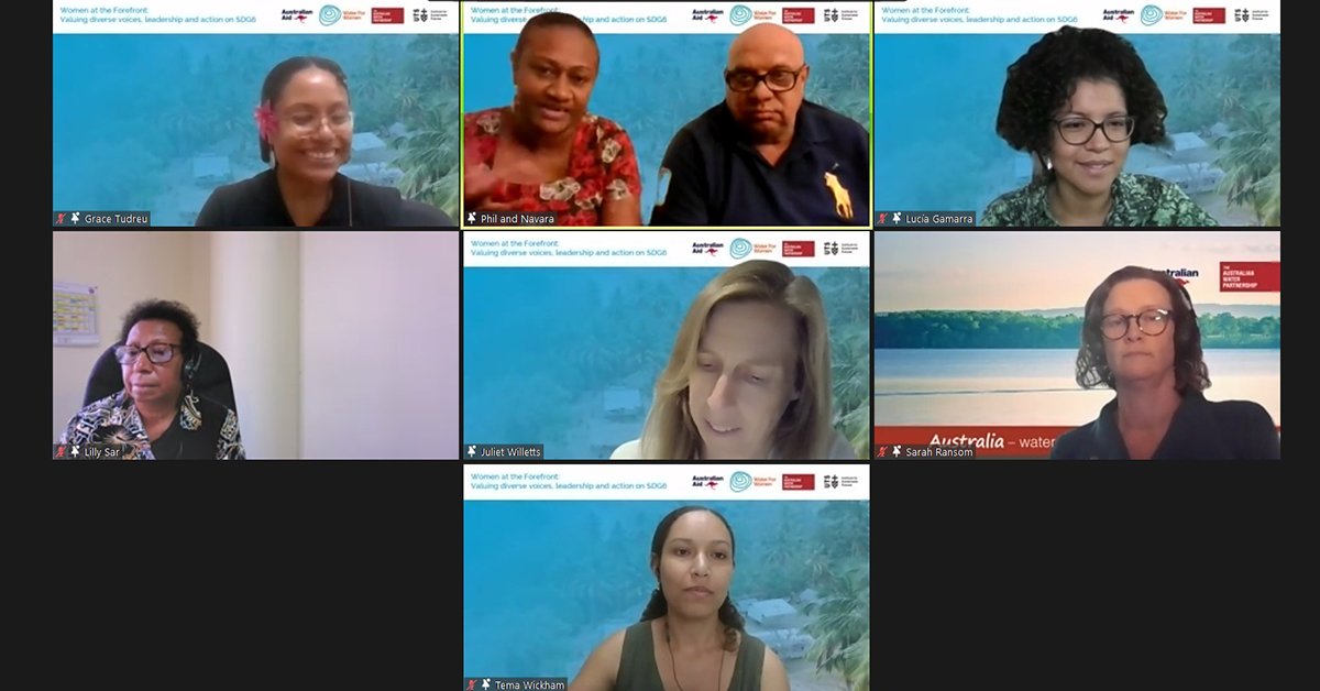 A screenshot of the panel members during the open forum discussion during this event