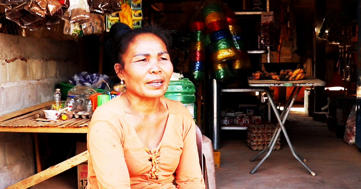A female sanitation entrepreneur in Lao PDR
